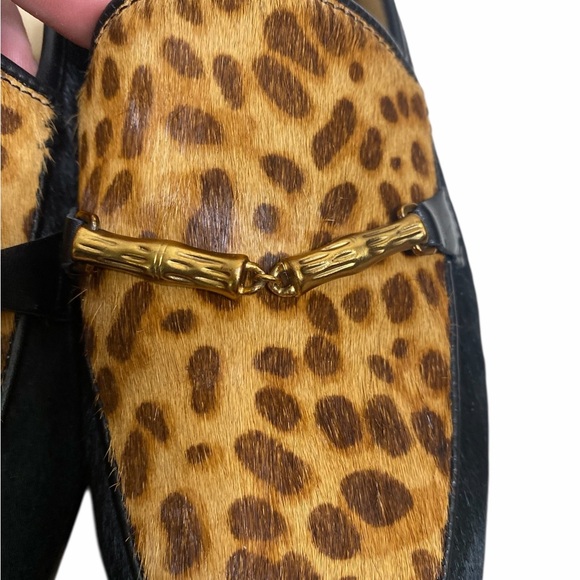 J. McLaughlin Leopard Print Loafers with Black Trim - Picture 5 of 9